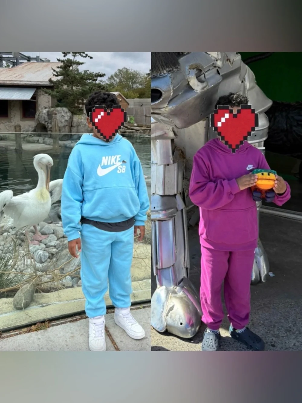 VGUC 2- NIKE sweatsuits hoodie jogger pants boys girl M L - Picture 1 of 13
